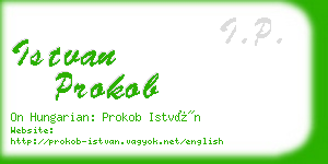 istvan prokob business card